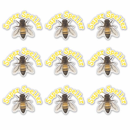 Super Speller Spelling Bee Sticker (Voorkant)