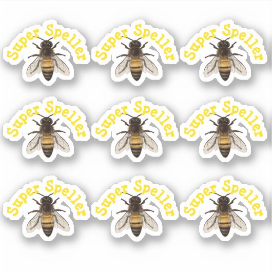 Super Speller Spelling Bee Sticker (Voorkant)