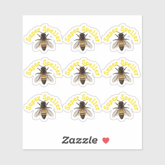 Super Speller Spelling Bee Sticker (Vel)