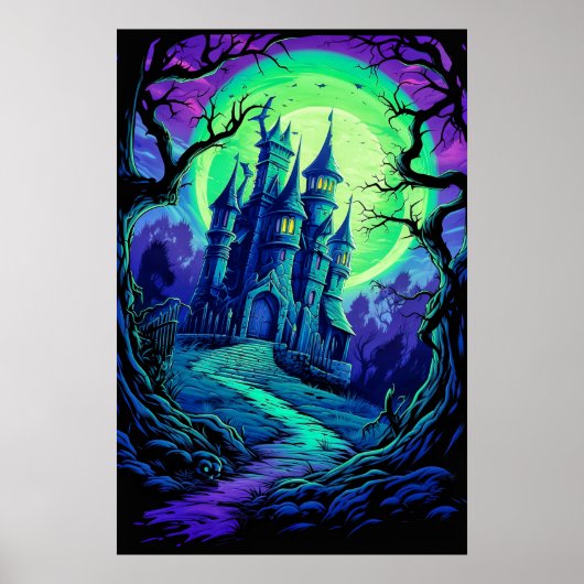 Super Spooky Halloween Haunted House Poster (Voorkant)