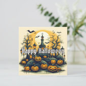 Super Spooky Halloween Pumpkins Kaart (Staand voorkant)
