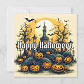 Super Spooky Halloween Pumpkins Kaart (Voorkant)