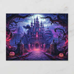 Super Spooky Haunted Manor   Happy Halloween Briefkaart