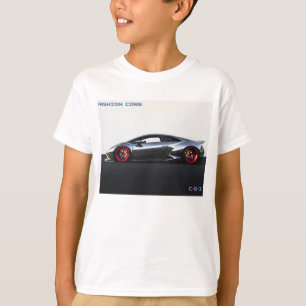 Super sportwagen op wit jongens T-shirt