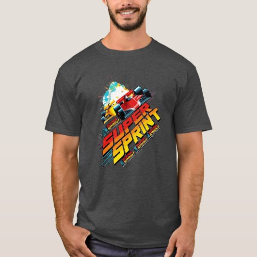 Super sprint arcade kunst T-shirt (Voorkant)