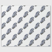 Super Spy-auto in zilver Cadeaupapier (Vlak)