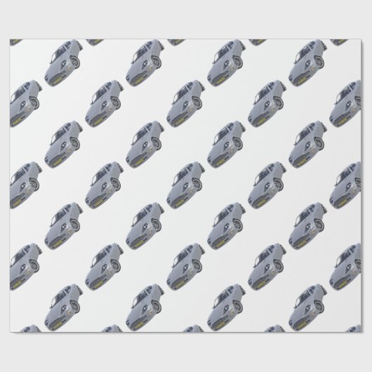 Super Spy-auto in zilver Cadeaupapier (Vlak)