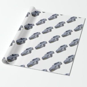 Super Spy-auto in zilver Cadeaupapier