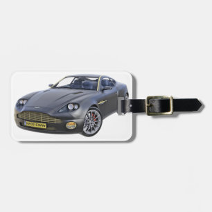 Super Spy-auto in zwart Bagagelabel