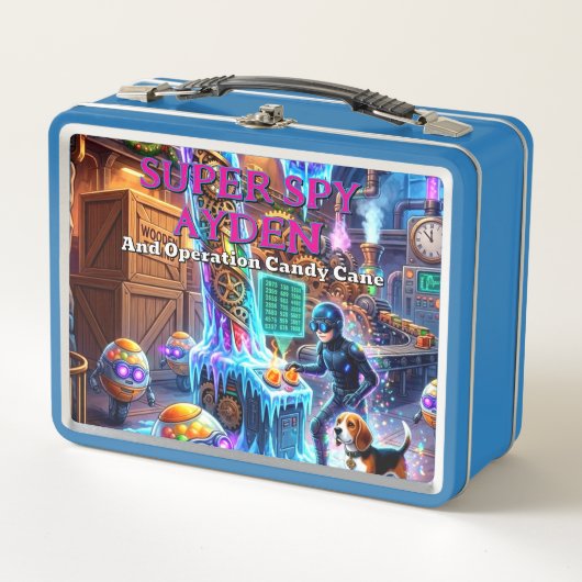 Super Spy Ayden | Custom Print | Lunchbox (Voorkant)