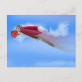 Super Squirrel Valentijn Delivery Service Feestdagenkaart