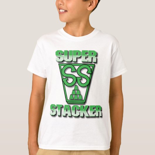 Super Stacker, limoen T-shirt (Voorkant)