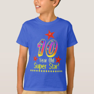 Super Star 10th Birthday Shirt voor jongens