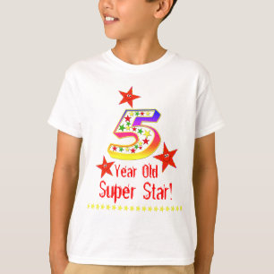 Super Star 5th Birthday Shirt voor jongens