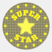 Super Star award Ronde Sticker (Voorkant)