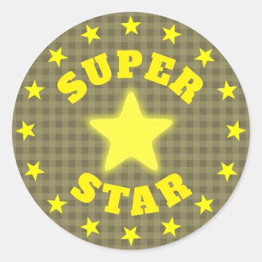 Super Star award Ronde Sticker (Voorkant)