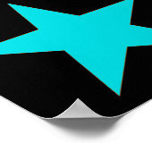 Super Star Blauwgroen geel zwendel Patroon Poster (Hoek)