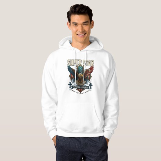Super Star Eagle Embleem Hoodie (Voorkant volledig)