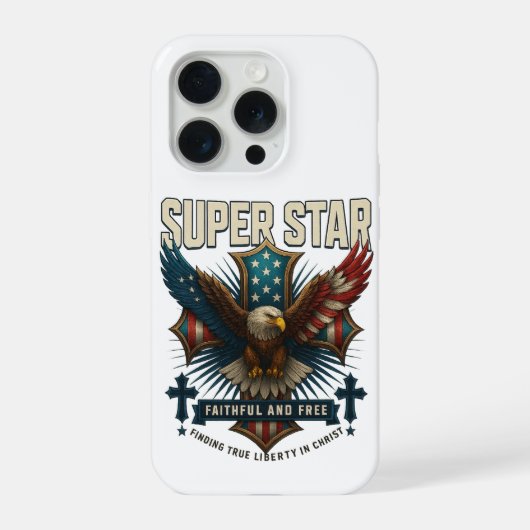 Super Star Eagle Embleem iPhone Hoesje (Achterkant)