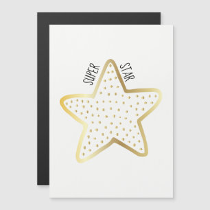 Super Star Felicitaties Gouden Ster Magnetische Ka
