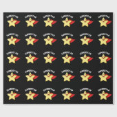 Super Star Funny Astronomy Pun Dark BG Cadeaupapier (Vlak)