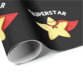 Super Star Funny Astronomy Pun Dark BG Cadeaupapier (Rol Hoek)
