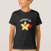 Super Star Funny Astronomy Pun Dark BG T-shirt (Voorkant)