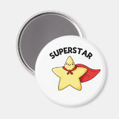 Super Star Funny Astronomy Pun Magneet (Voorkant / Achterkant)