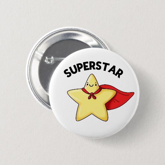 Super Star Funny Astronomy Pun Ronde Button 5,7 Cm (Voorkant /achterkant)