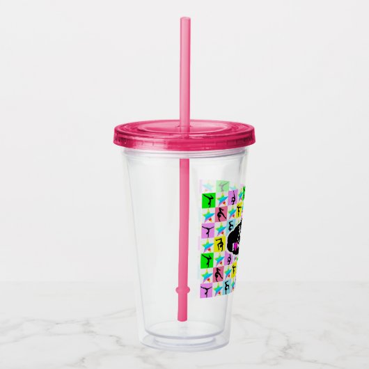 SUPER STAR GYMNAST MEISJE ONTWERP ACRYL DRINKBEKER (Rechts)