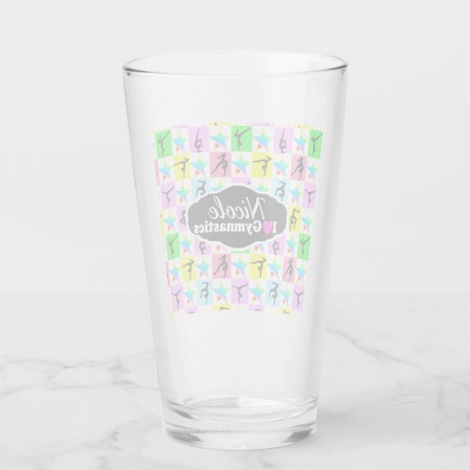 SUPER STAR GYMNAST MEISJE ONTWERP GLAS (Achterkant)