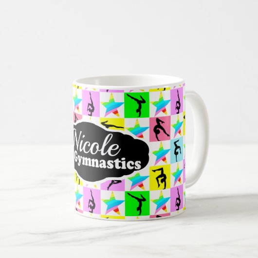 SUPER STAR GYMNAST MEISJE ONTWERP KOFFIEMOK (Voorkant rechts)