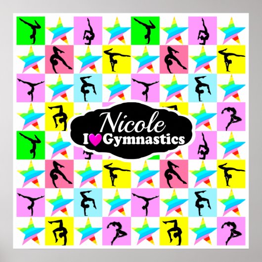 SUPER STAR GYMNAST MEISJE ONTWERP POSTER (Voorkant)