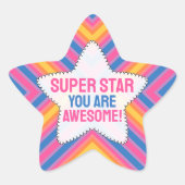 Super Star Je bent een Geweldige Star Sticker (Voorkant)