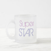 SUPER STAR-mok (gevorst glas) Matglas Koffiemok (Links)