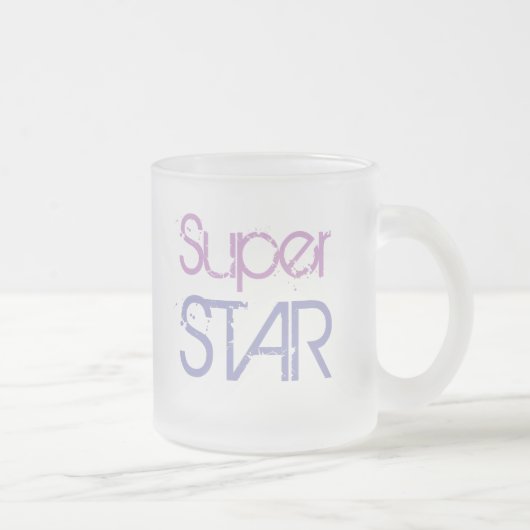SUPER STAR-mok (gevorst glas) Matglas Koffiemok (Rechts)