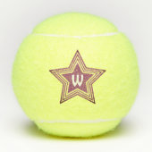 Super Star Monogram Initiaal Tennisballen (Voorkant)
