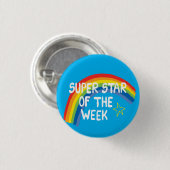 Super star of the week pin badge ronde button 3,2 cm (Voorkant /achterkant)