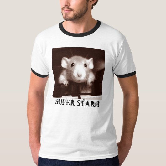 SUPER STAR!! RATS RULE RAT T-SHIRT (Voorkant)