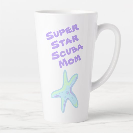 Super Star Scuba Mam Stapvis Latte Mok (Rechts)