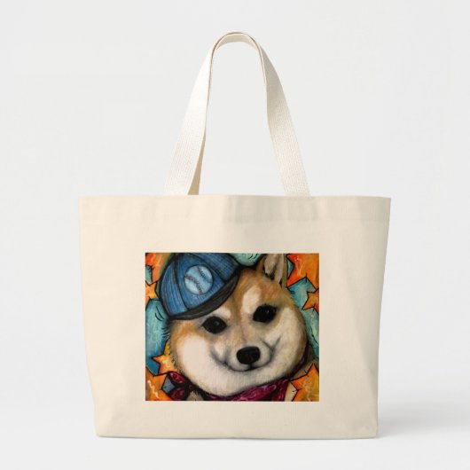 Super Star Shiba Inus Grote Tote Bag (Voorkant)