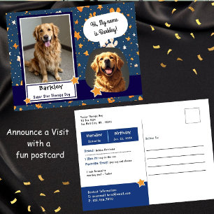 Super Star Therapiehond Bezoek Briefkaart