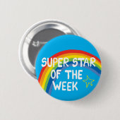 Super Star van de week badge Ronde Button 5,7 Cm (Voorkant /achterkant)