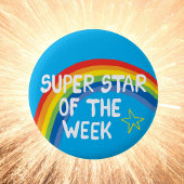 Super Star van de week badge Ronde Button 5,7 Cm