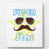 Super Star with sunglasses and mustache Fotoplaat (Voorkant)