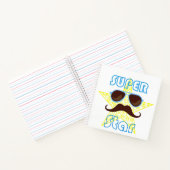 Super Star with sunglasses and mustache Notitieboek (Binnen)