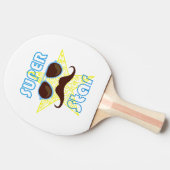 Super Star with sunglasses and mustache Tafeltennisbatje (Zijkant)