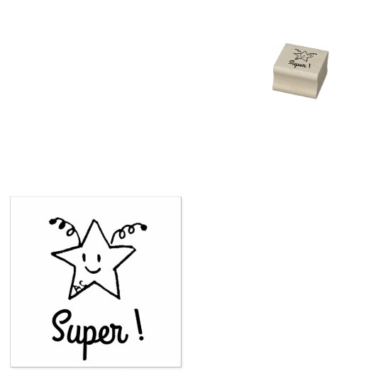 Super ster bug doodle aangepaste leraar beloning s rubberstempel (Gestempeld)