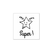 Super ster bug doodle aangepaste leraar beloning s rubberstempel (Afrduk)