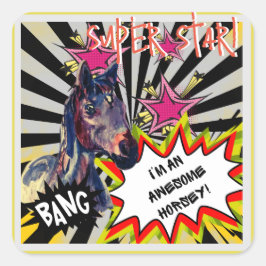 super ster Jamie BRHM Vierkante Sticker